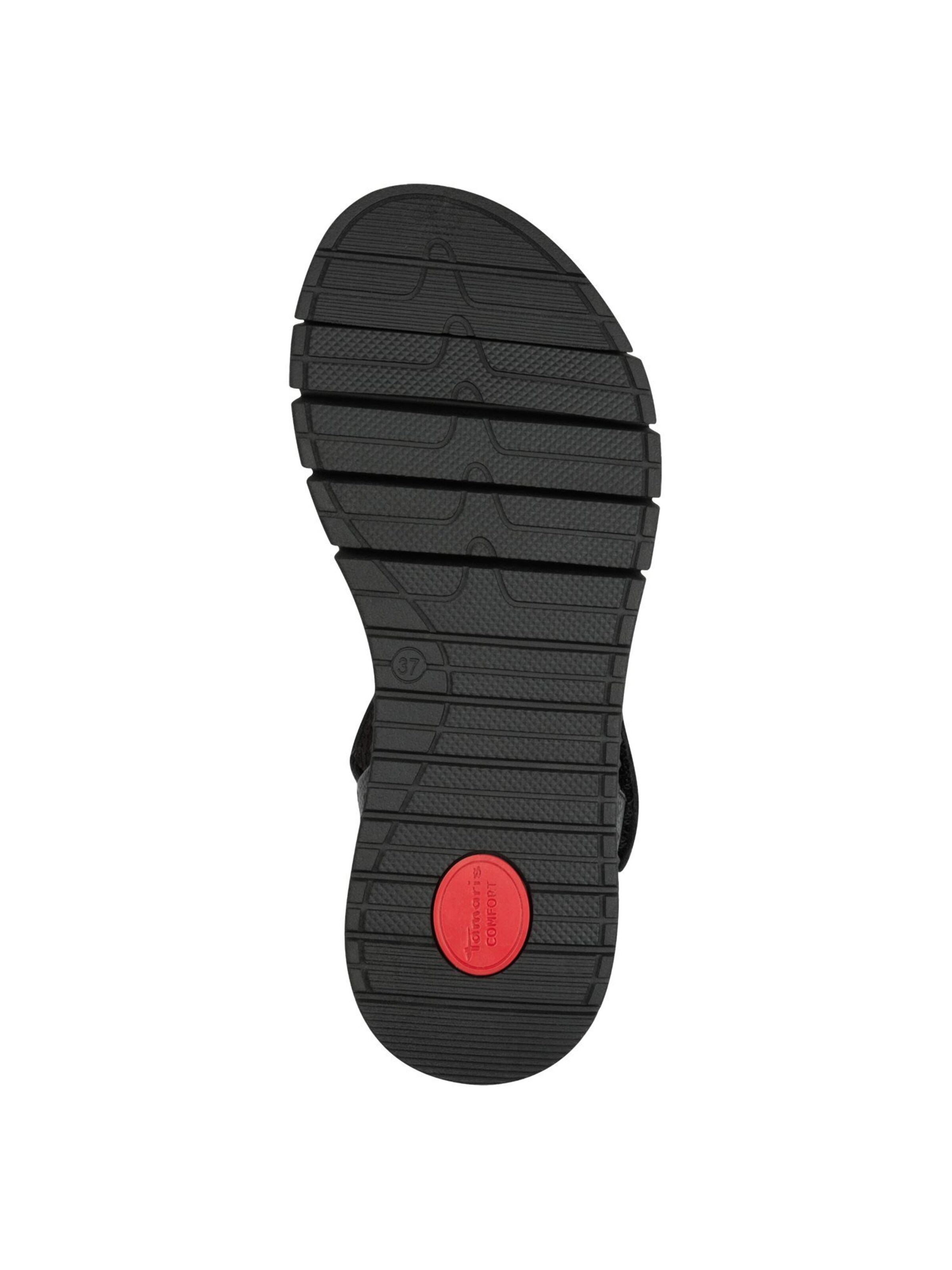 Tamaris Wide Fit Sandals in Black