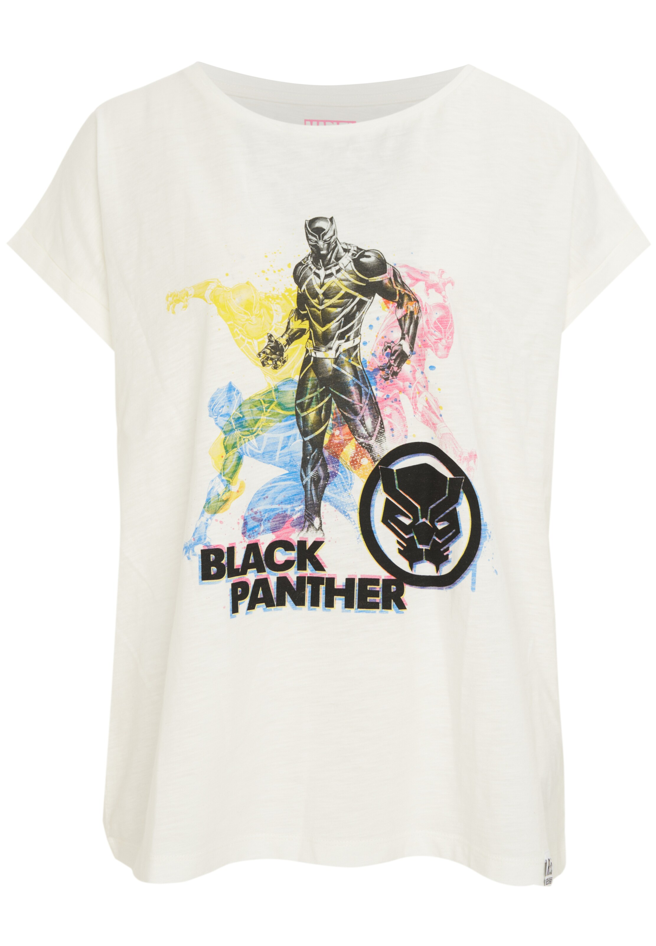 Recovered Shirt 'Black Panther' in Wit: voorkant