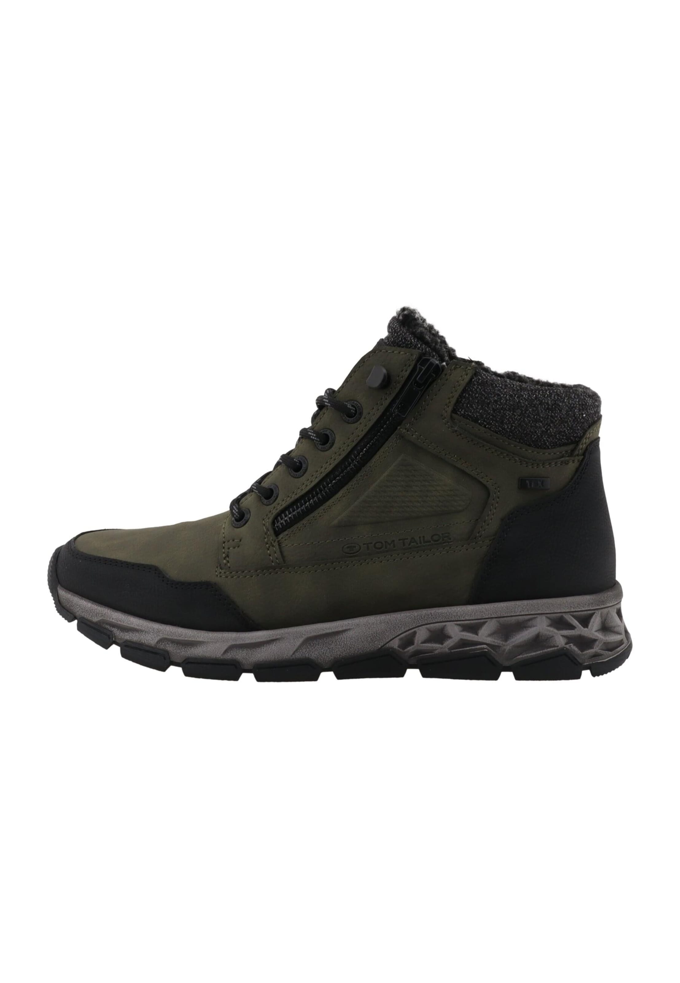 TOM TAILOR Veterboots in Groen: voorkant