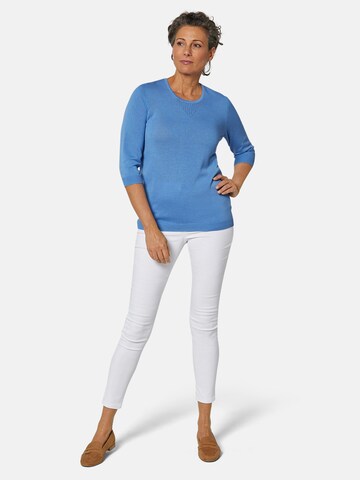 Goldner Pullover in Blau