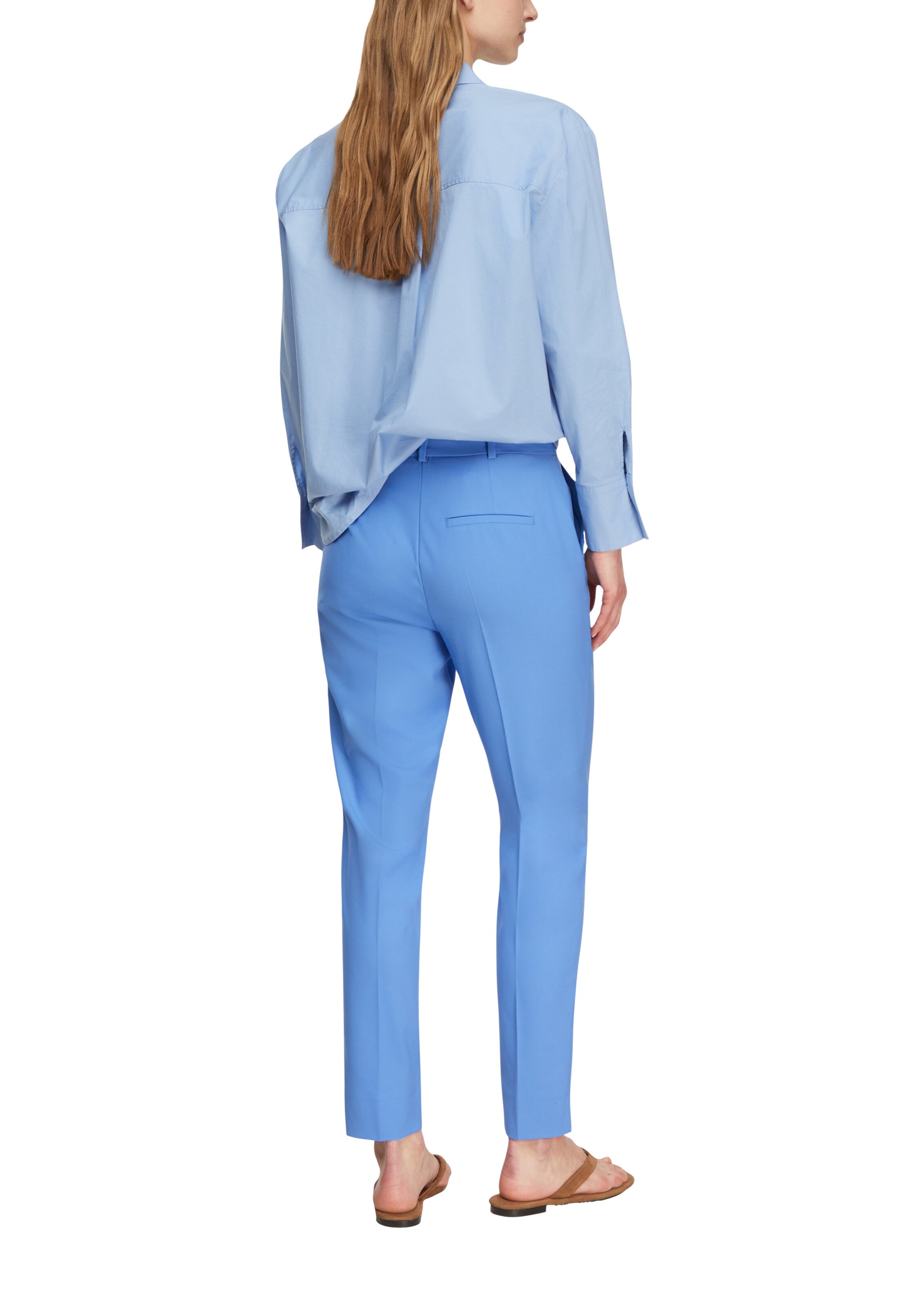 COMMA Slimfit Broek in Blauw