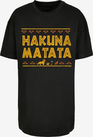 F4NT4STIC Oversized Shirt 'Disney Der König der Löwen Hakuna Matata' in Black: front