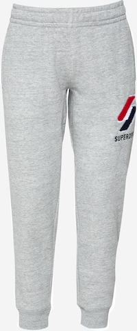 Superdry Tapered Pants 'Code' in Grey: front