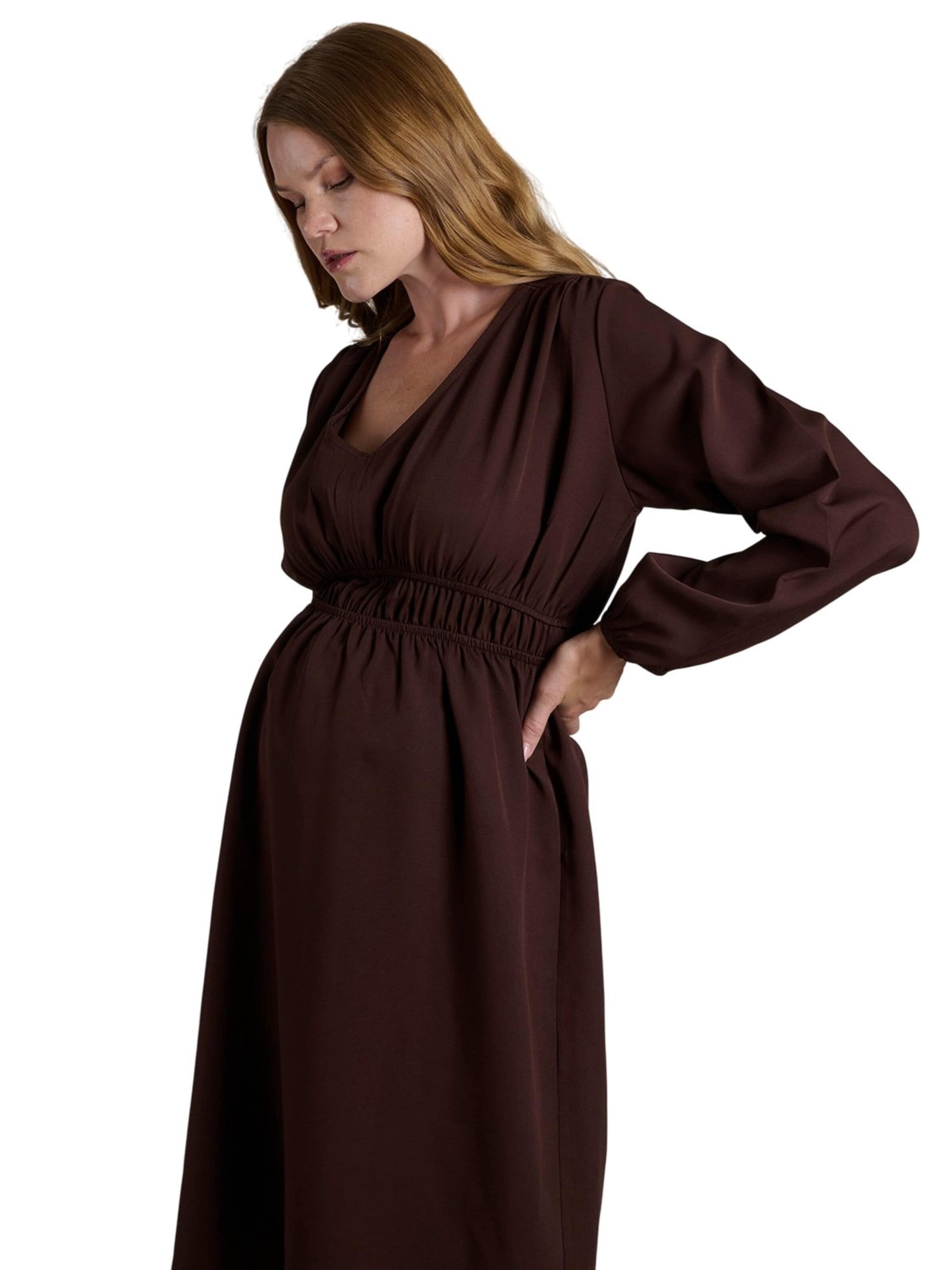 LYN MAMA Jurk in Bruin