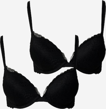 Lindex T-shirt Bra 'Linnea' in Black: front