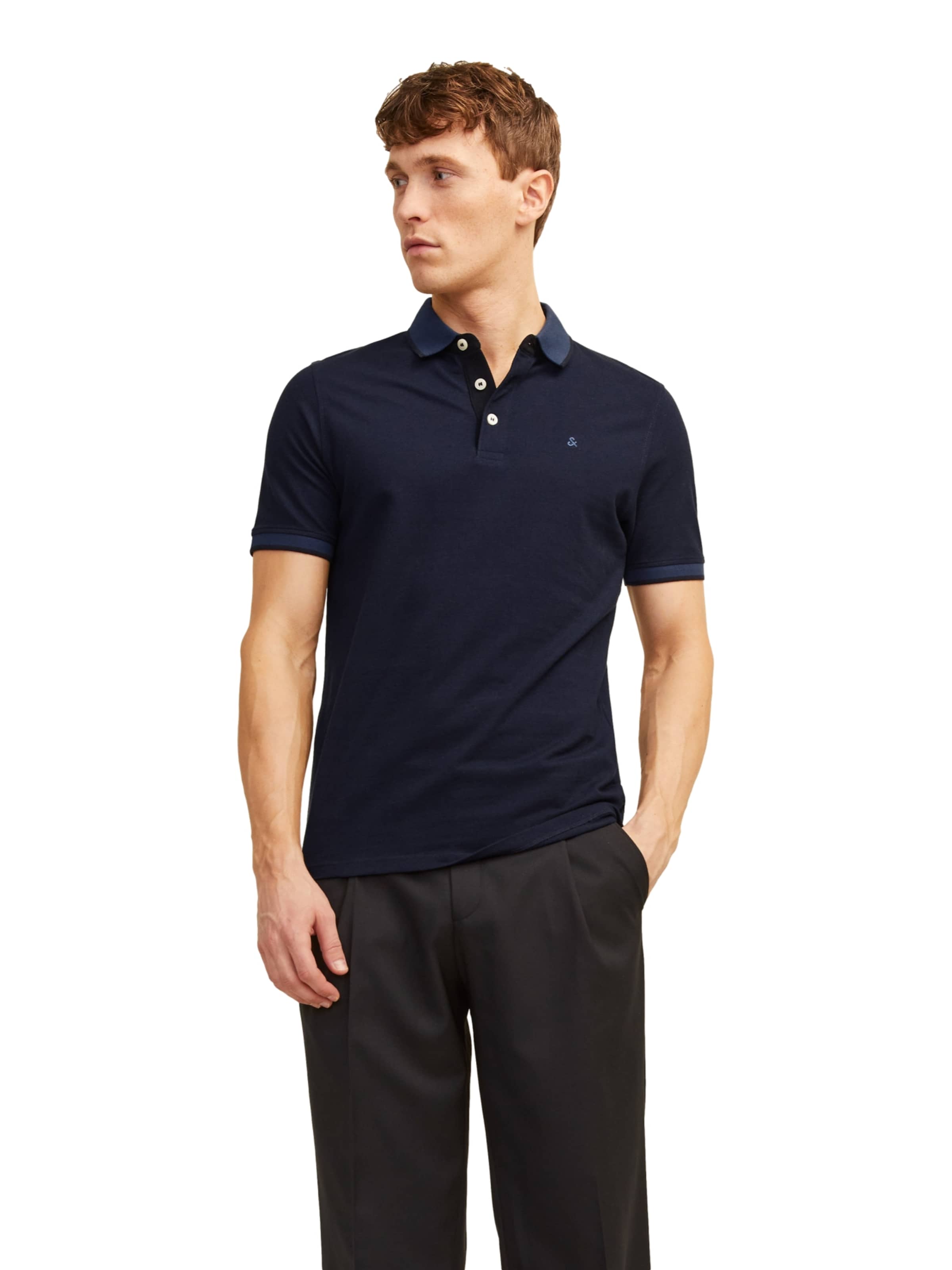 JACK & JONES Poloshirt 'JJEPaulos' in Blau: Vorderseite