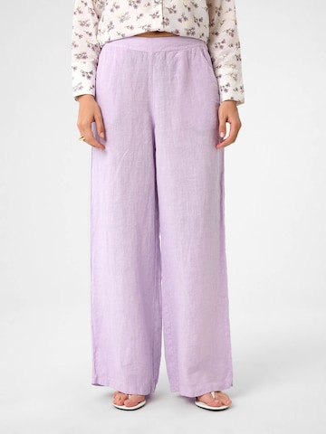 DIMI Wide leg Pants 'Weite Damen Leinenhose' in Purple: front