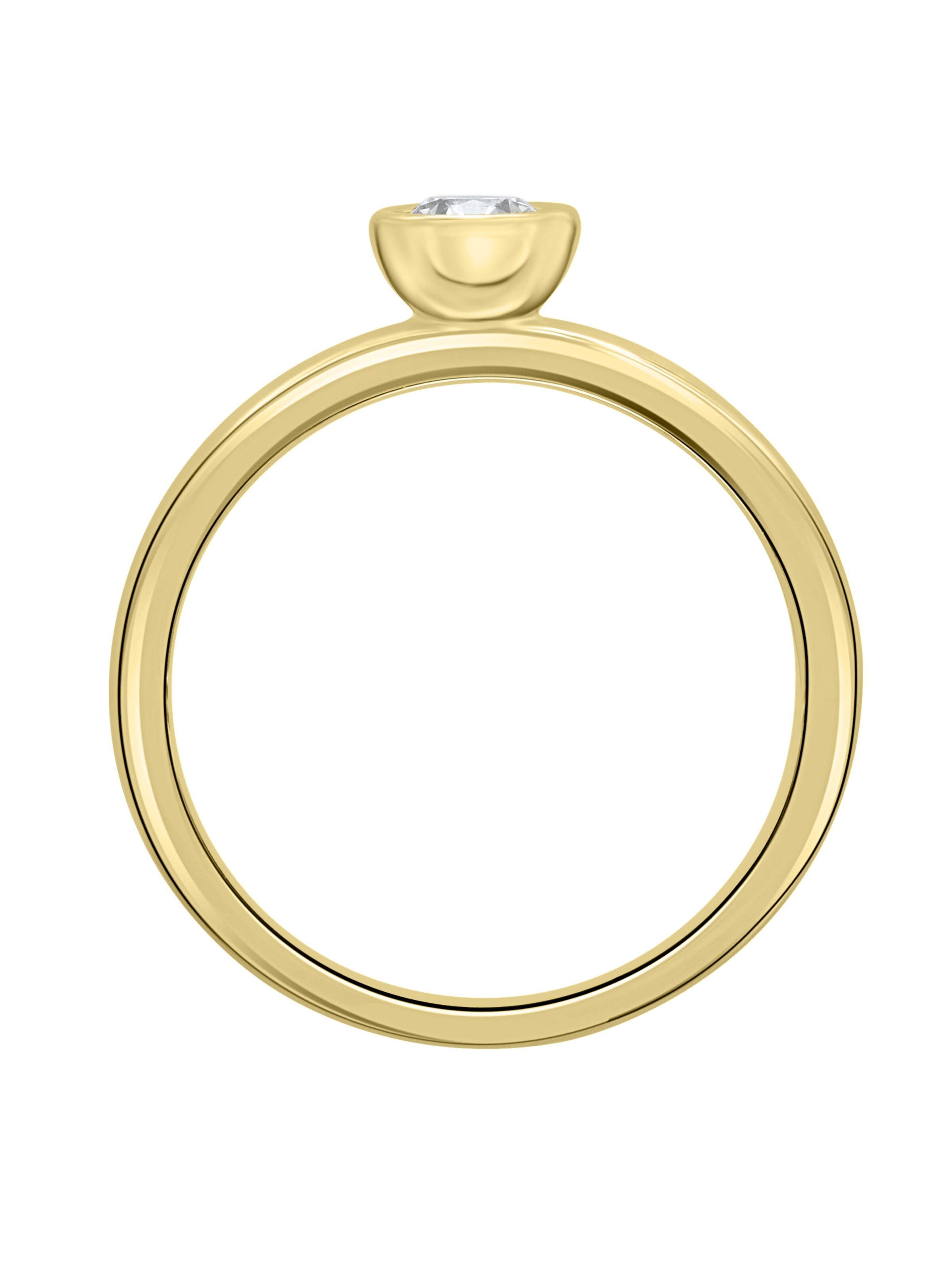 ONE ELEMENT Ring 'Zarge' in Gold: Vorderseite