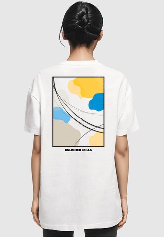 Merchcode T-Shirt 'Unlimited Skills' in Weiß
