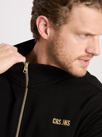 CROSS JEANS Zip-Up Hoodie ' 25439 ' in Black