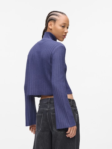KARL LAGERFELD JEANS Trui 'Plisse' in Blauw