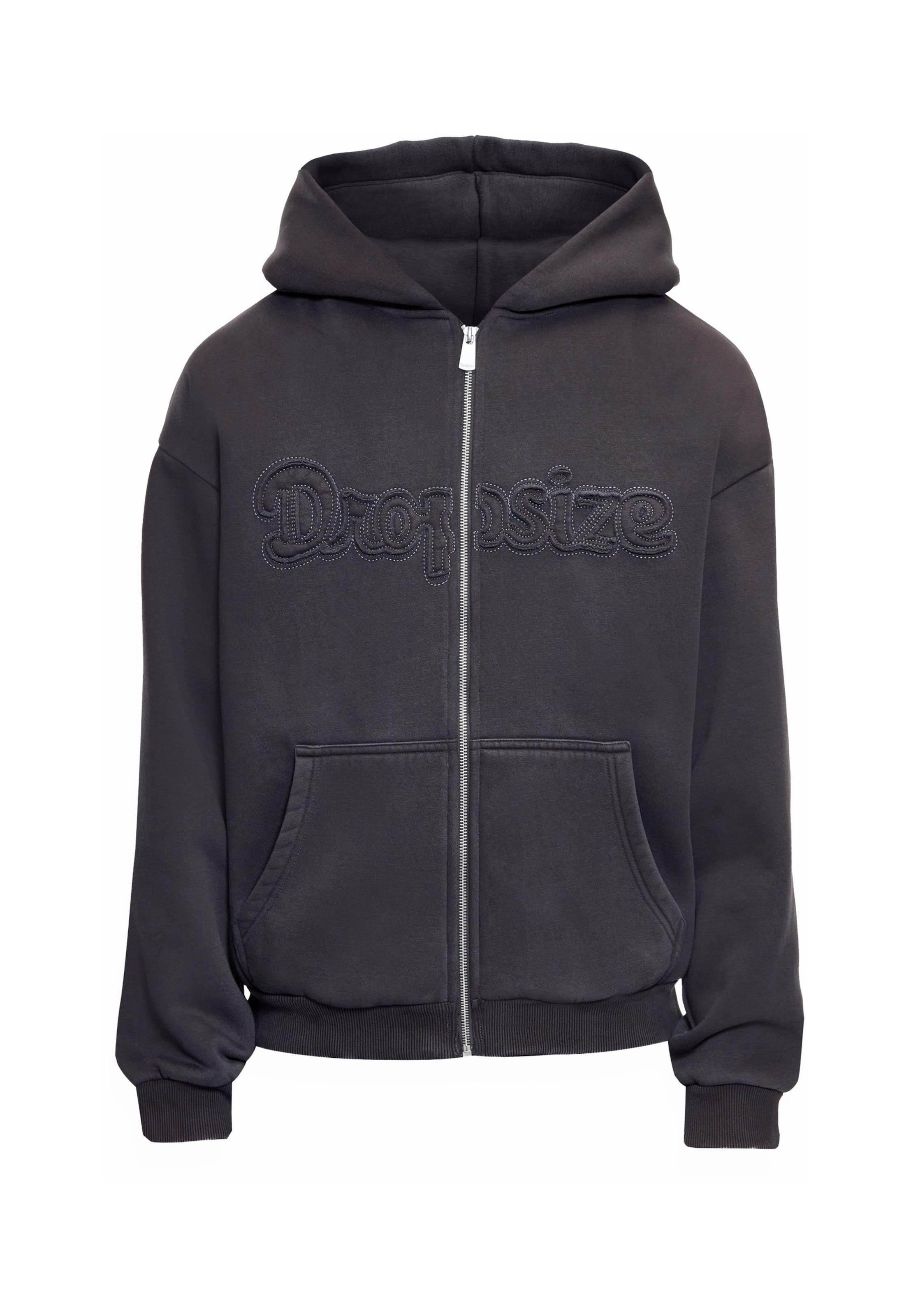 Giacca di felpa di Dropsize in grigio: frontale