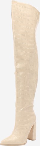 Public Desire Overknees 'LARA' in Beige: predná strana