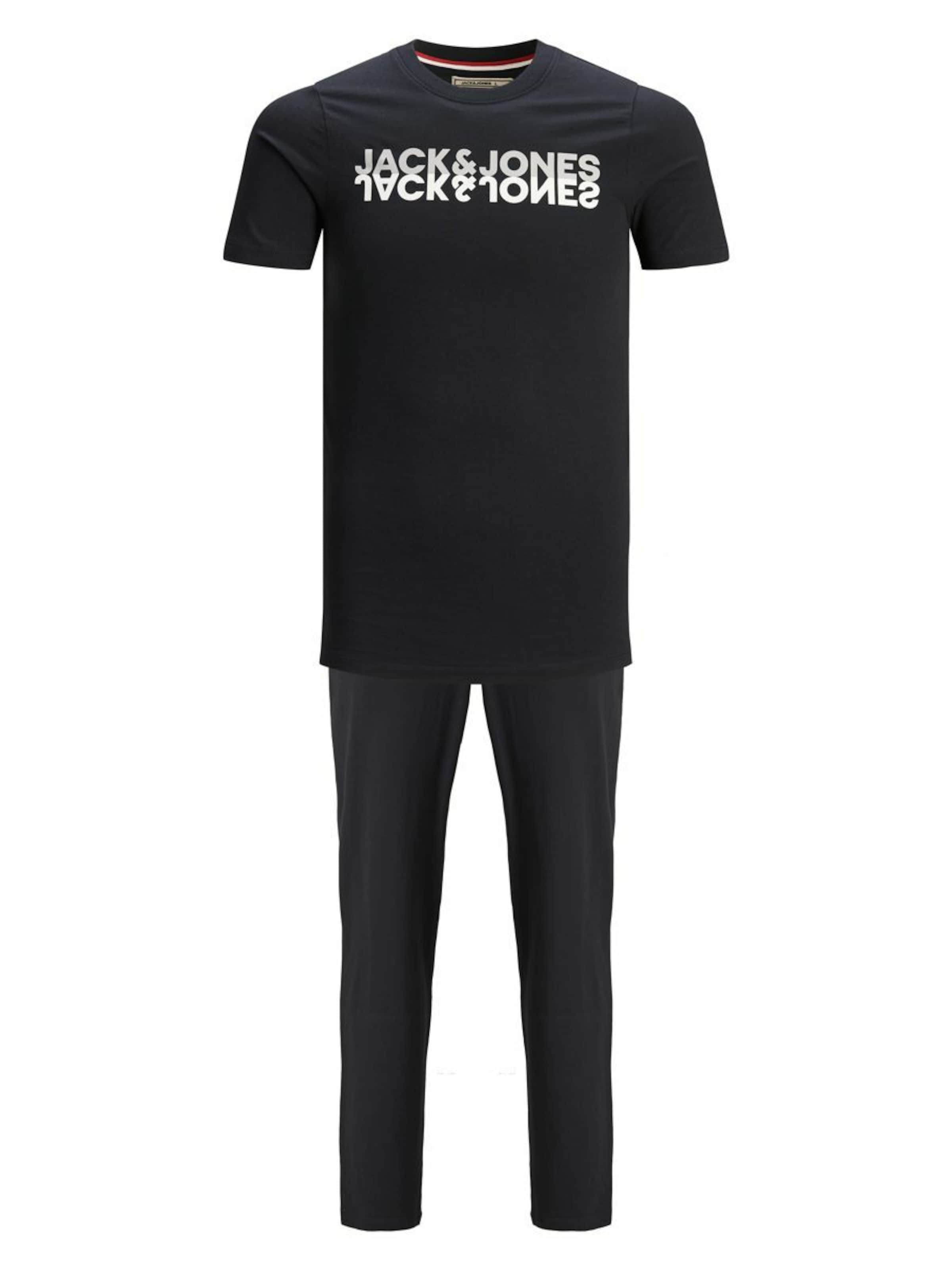 Pyjama long JACK & JONES en noir : devant