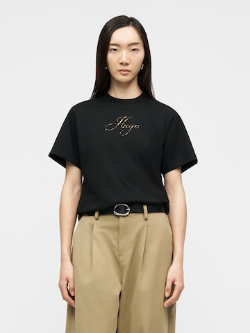 HUGO Póló 'Vintage Tee_23' - fekete: elől