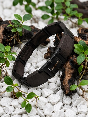 Braccialetto 'SCHILFSEE' di Holzwerk in nero