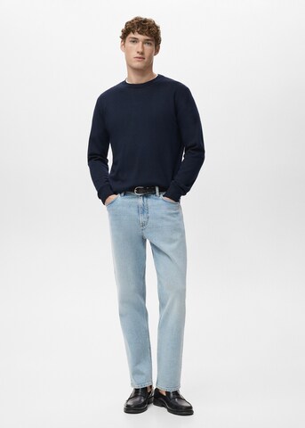 MANGO MAN Tapered Jeans 'Ben' in Blau