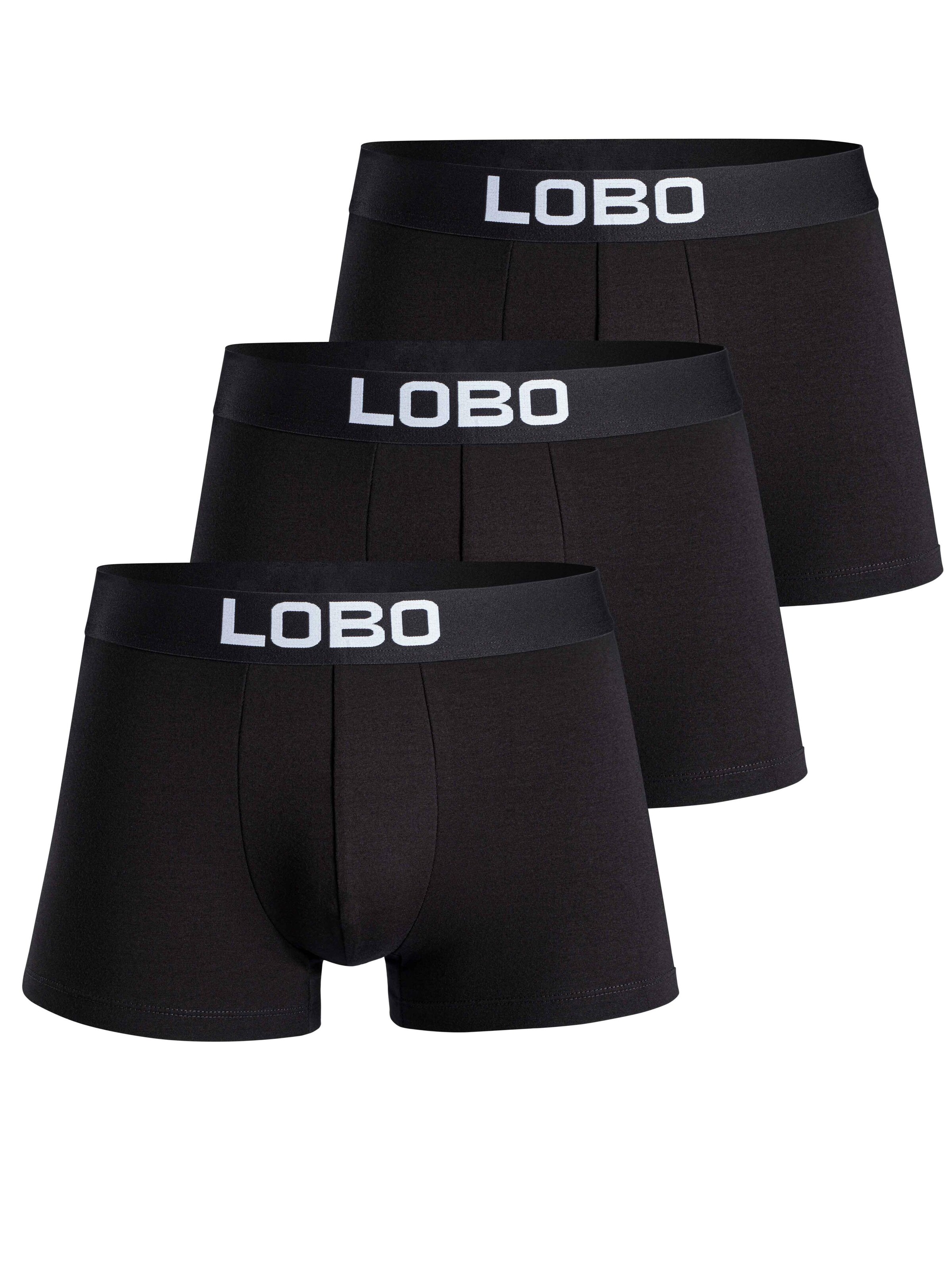 LOBO Boxer shorts 'Classic Black' in Black: front