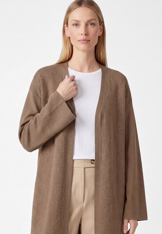 Manteau en tricot usha WHITE LABEL en marron : devant