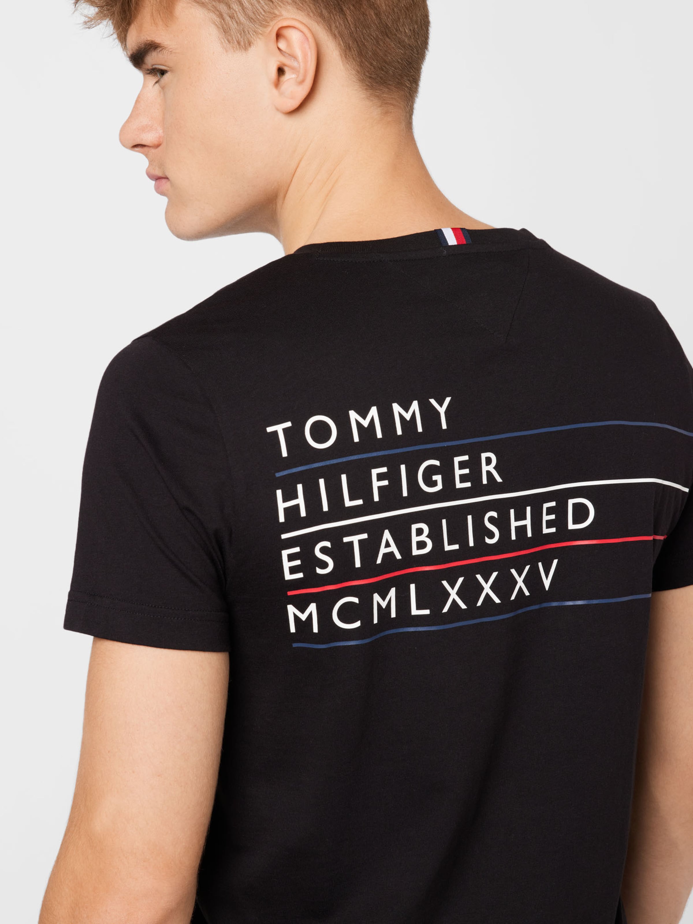 Juoda TOMMY HILFIGER Marškinėliai 