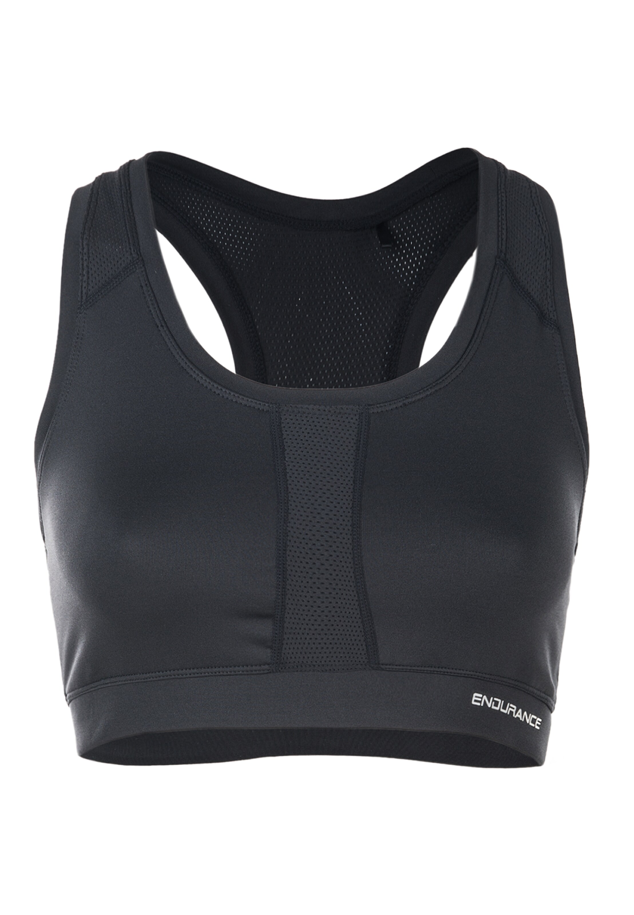 ENDURANCE Bustier Sport-BH in Schwarz: Vorderseite