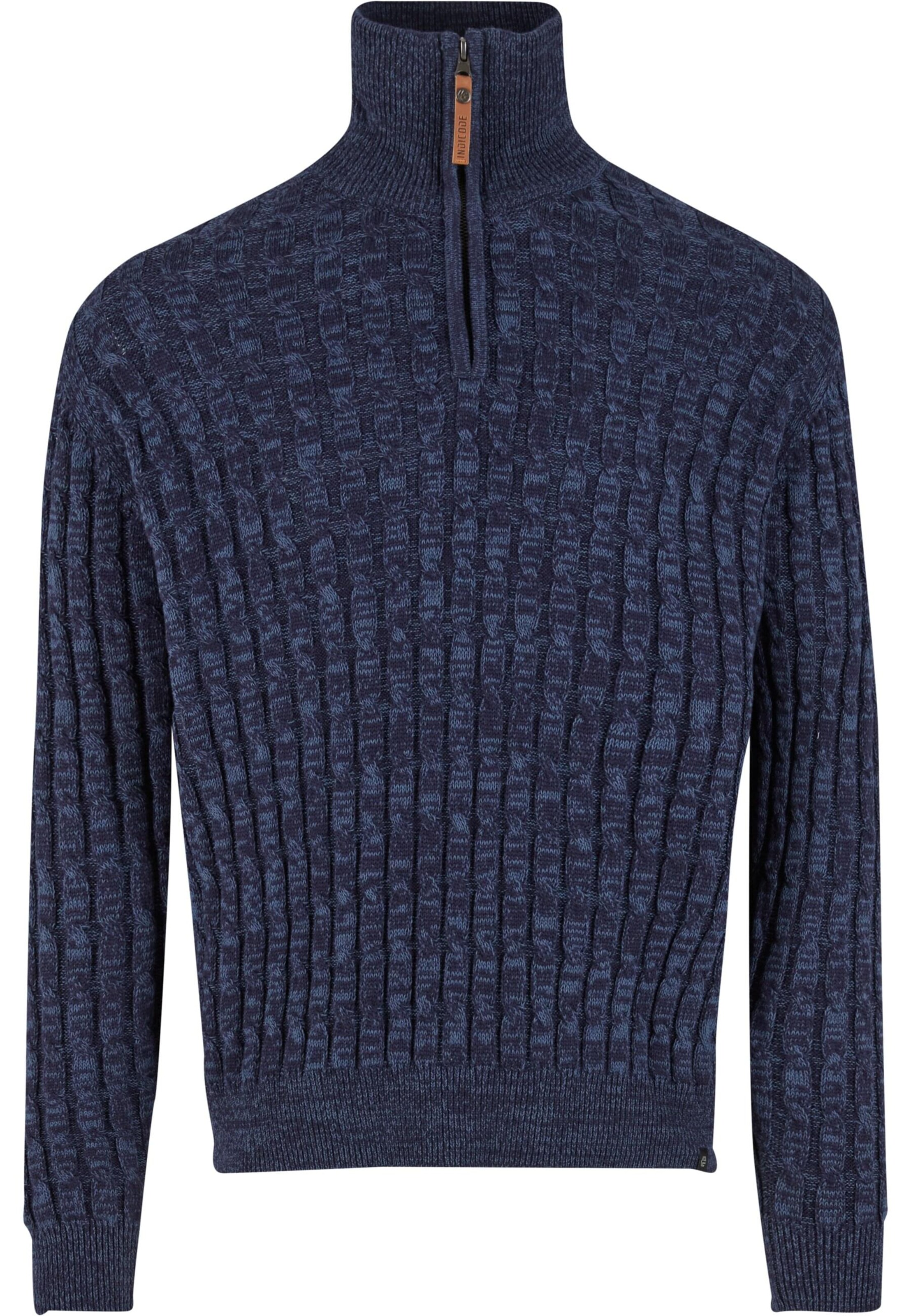 INDICODE JEANS Svetr 'Rufus' – modrá: přední strana