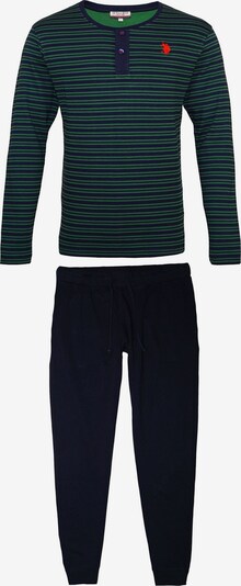 U.S. POLO ASSN. Pyjama lang in de kleur Navy / Donkergroen / Lichtrood, Productweergave
