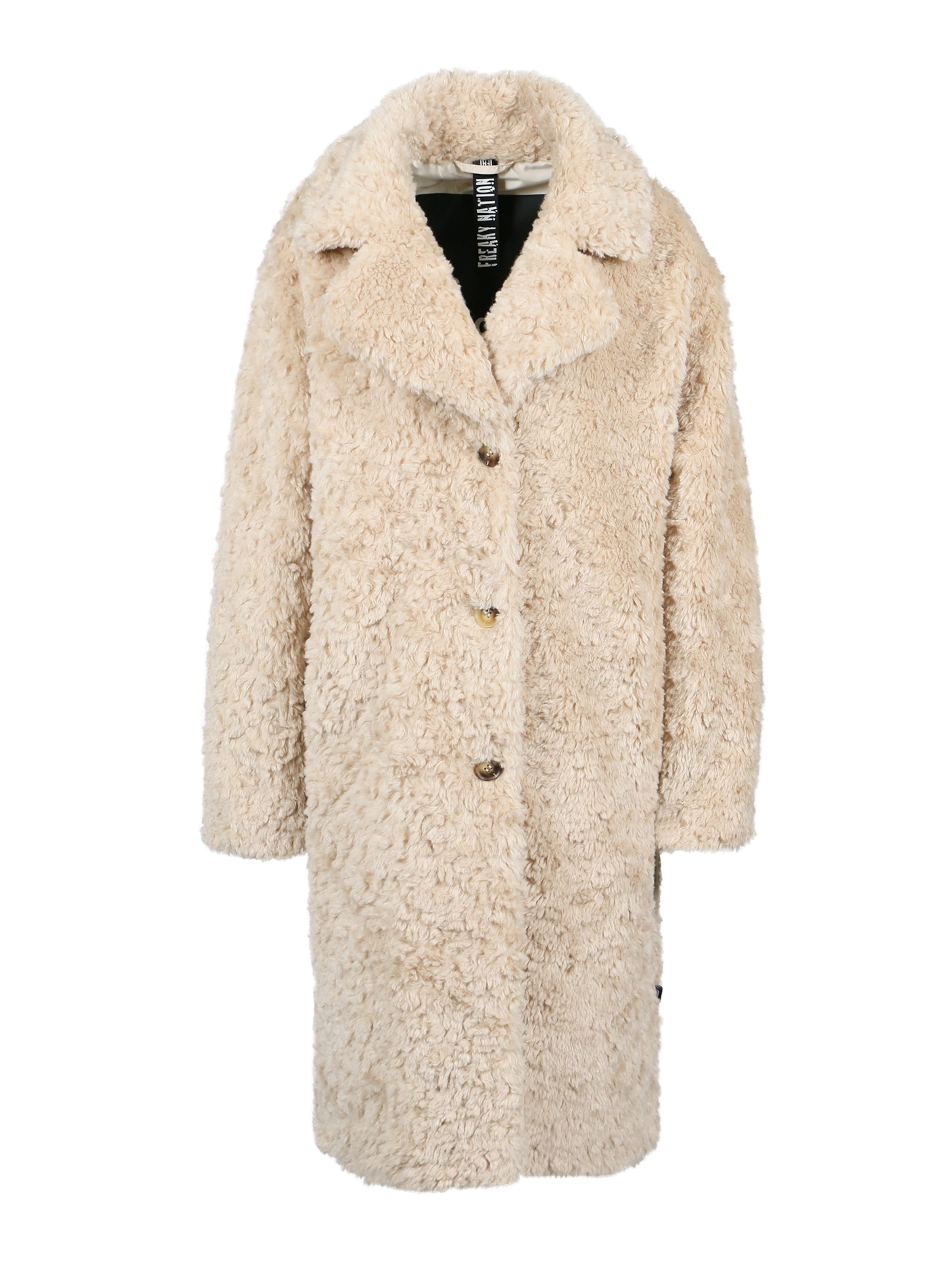 FREAKY NATION Χειμερινό παλτό σε καφέ: μπροστά