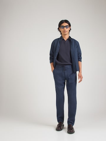 Bruun & Stengade Normální Chino kalhoty 'Ginos' – modrá