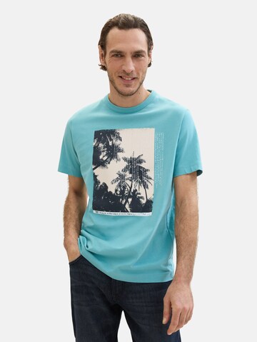 T-Shirt TOM TAILOR en bleu : devant