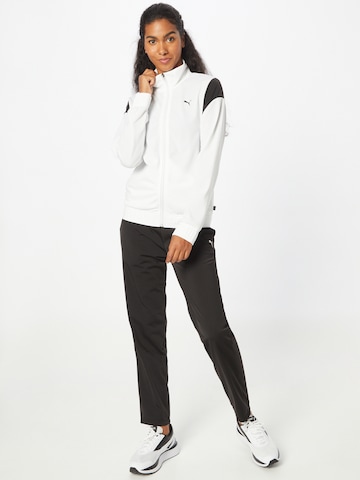 PUMA Trainingspak in Wit: voorkant