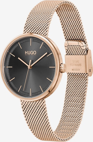 HUGO Red Analoog horloge in Goud