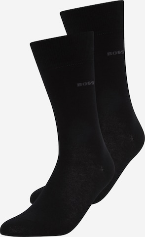 Chaussettes BOSS Orange en noir : devant