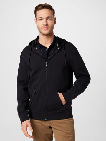 BRAX Zip-Up Hoodie 'Larkin' in Black: front