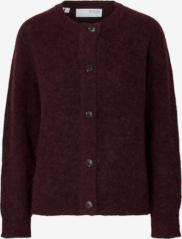 Cardigan 'SLFLULU' SELECTED en violet : devant