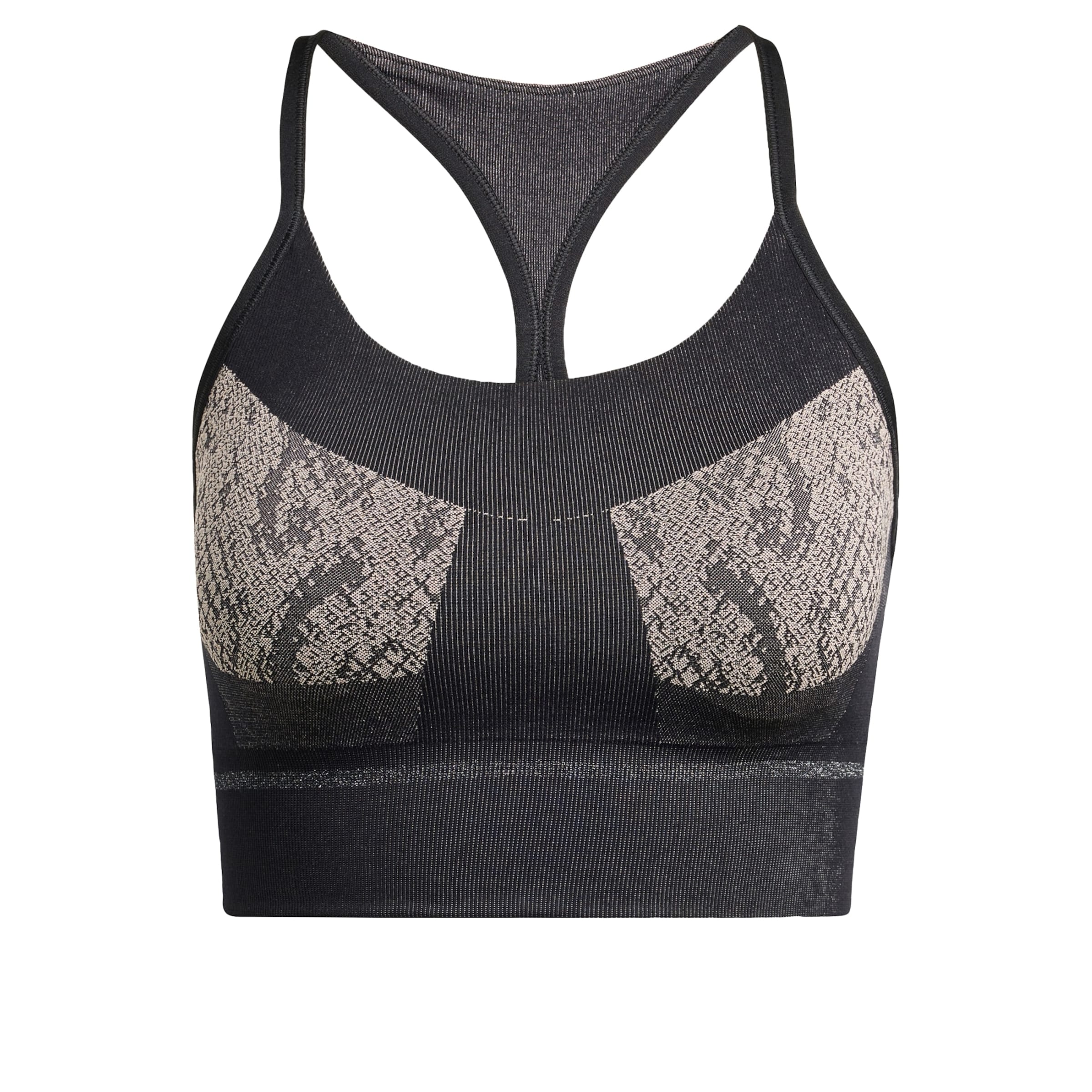 ADIDAS BY STELLA MCCARTNEY - Bustier Sujetador deportivo 'Seamless Yoga' en negro: frente
