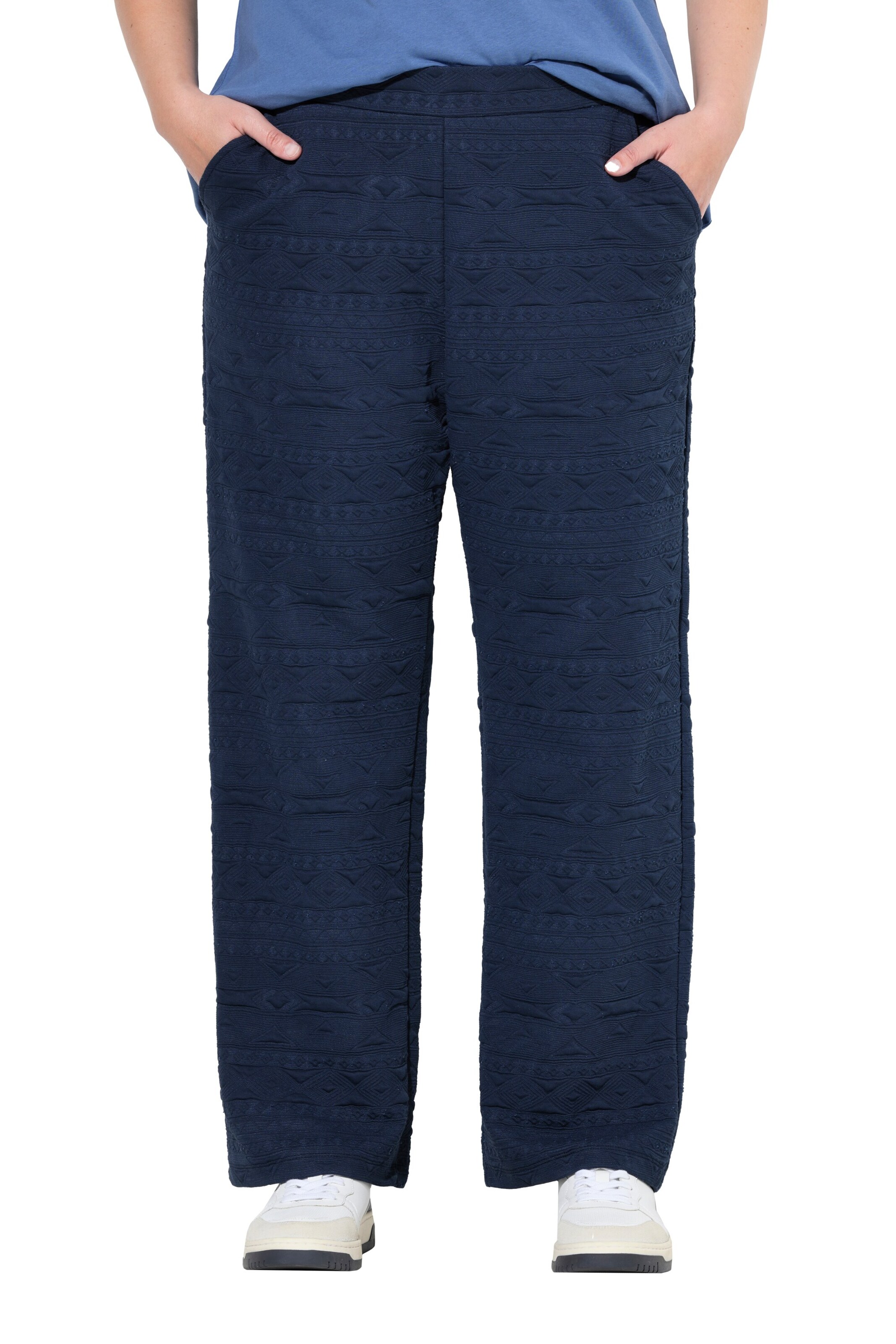 Ulla Popken Loose fit Trousers in Blue: front