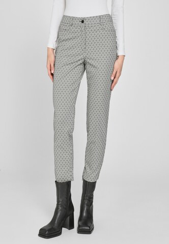 Coupe slim Pantalon Peter Hahn en gris : devant