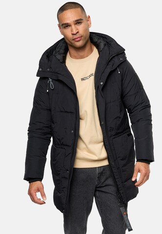 Parka d’hiver ' Mylo ' INDICODE JEANS en noir : devant