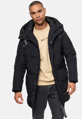 INDICODE JEANS Winterparka ' Mylo ' in Zwart: voorkant