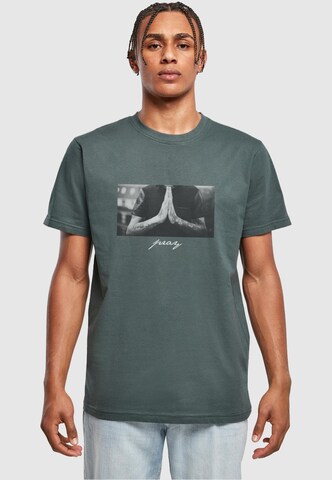 Mister Tee Shirt 'Pray' in Green: front