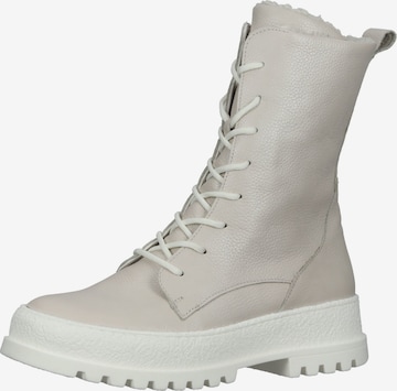 WALDLÄUFER Lace-Up Ankle Boots in White: front
