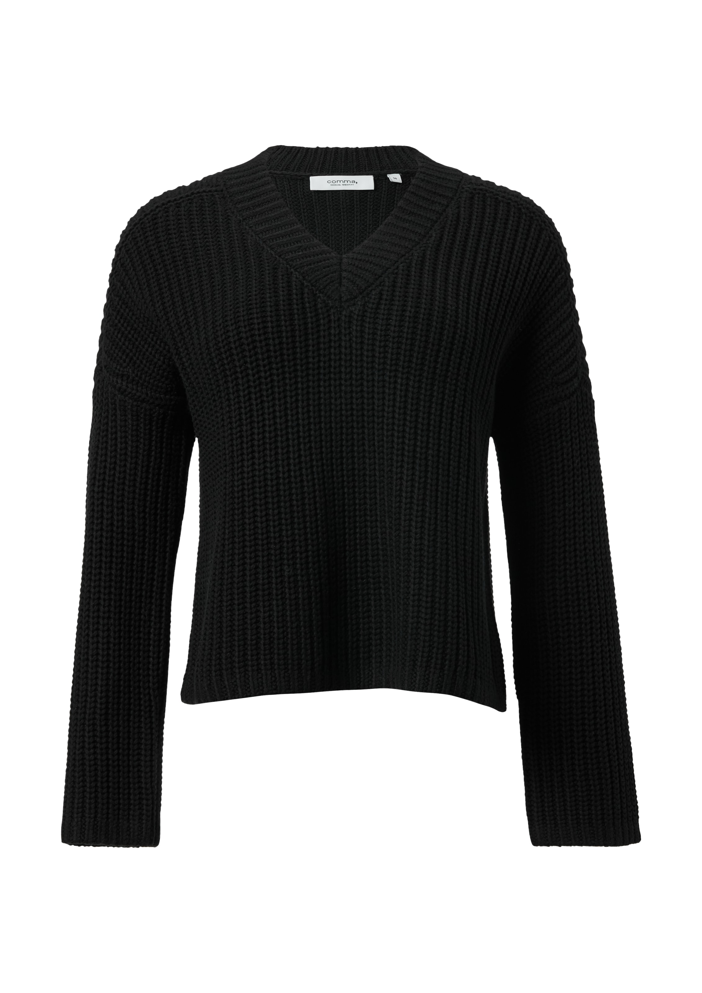 comma casual identity Pullover in Schwarz: Vorderseite