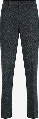 WE Fashion Slim fit Trousers with creases in Grey: front