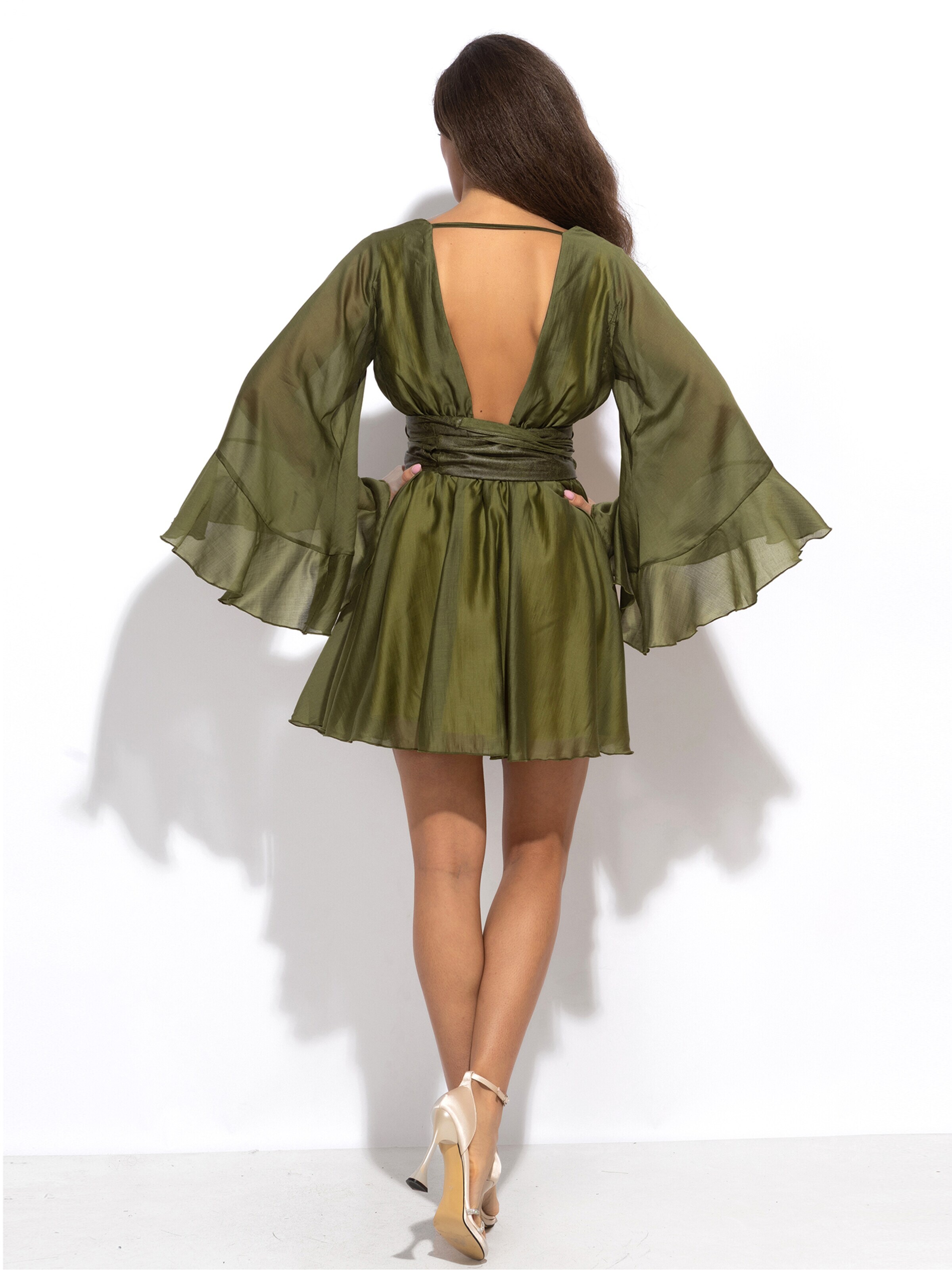 JIORO Dress 'ESSENTIALS' in Green