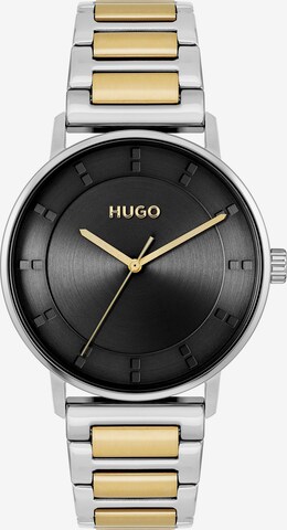 Montre à affichage analogique HUGO en argent : devant