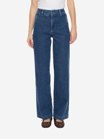 NÜMPH Wide Leg Jeans 'Amber' in Blau: Vorderseite