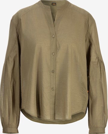 BOSS Bluse 'Berday' in Grün: Vorderseite