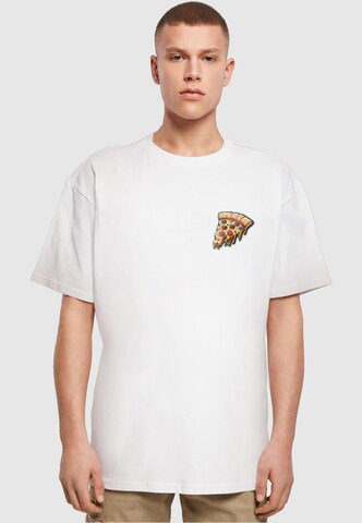 Merchcode Shirt 'Pizza Comic' in White: front