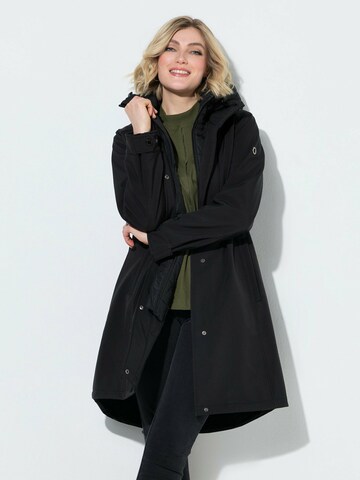Ulla Popken Weatherproof jacket in Black: front